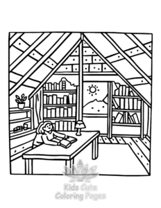 Home Sweet Home coloring page for boys, printable at home