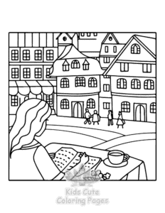 Simple Home Sweet Home coloring page for toddlers