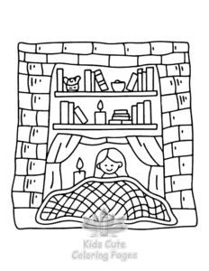 Printable Home Sweet Home coloring sheet for preschoolers