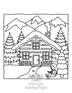 Free printable Home Sweet Home coloring page for kids