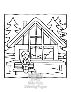 Easy Home Sweet Home coloring sheet for young children