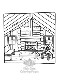 Home Sweet Home coloring page for girls, free to print