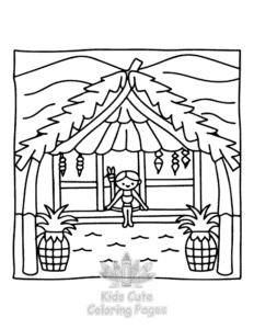 Home Sweet Home coloring page for girls, free to print