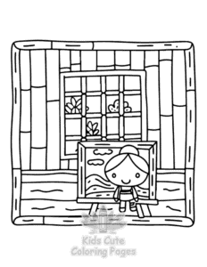 Home Sweet Home coloring page for girls, free to print