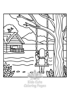 Free printable Home Sweet Home coloring page for kids