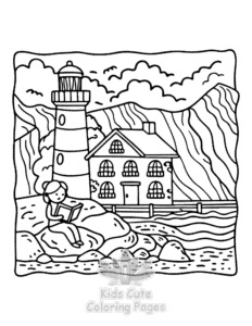 Simple Home Sweet Home coloring page for toddlers