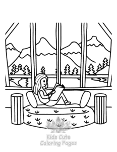 Printable Home Sweet Home coloring sheet for preschoolers