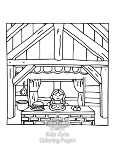 Home Sweet Home coloring page for boys, printable at home