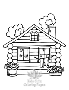 Easy Home Sweet Home coloring sheet for young children