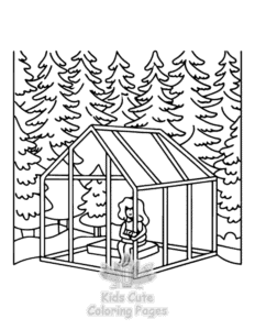 Printable Home Sweet Home coloring sheet for preschoolers