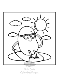 Easy Human Body coloring sheet for young children