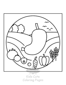 Printable Human Body coloring sheet for preschoolers