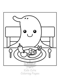 Easy Human Body coloring sheet for young children