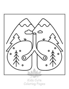 Human Body coloring page for girls, free to print