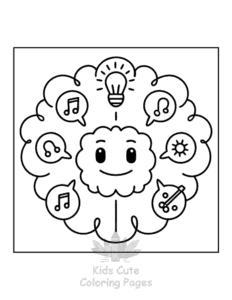 Printable Human Body coloring sheet for preschoolers