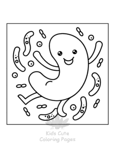 Human Body coloring page for classroom activities