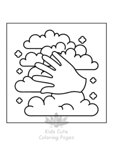 Simple Human Body coloring page for toddlers
