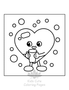 Easy Human Body coloring sheet for young children