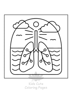 Easy Human Body coloring sheet for young children