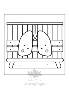 Human Body coloring page for girls, free to print