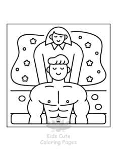 Simple Human Body coloring page for toddlers