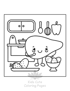Printable Human Body coloring sheet for preschoolers