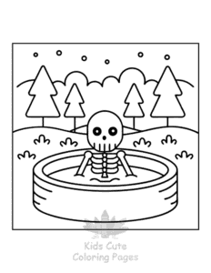 Easy Human Body coloring sheet for young children