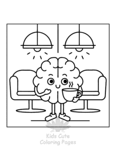Human Body coloring page for boys, printable at home