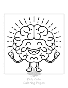 Human Body coloring page for girls, free to print