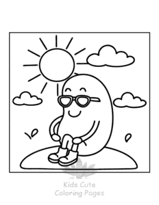 Printable Human Body coloring sheet for preschoolers