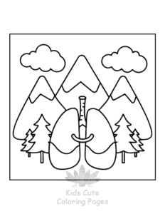 Human Body coloring page for girls, free to print