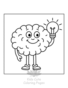 Simple Human Body coloring page for toddlers