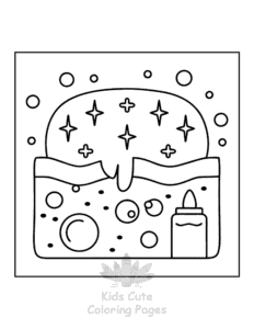 Easy Human Body coloring sheet for young children