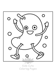 Printable Human Body coloring sheet for preschoolers