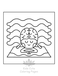 Human Body coloring page for girls, free to print