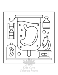 Simple Human Body coloring page for toddlers