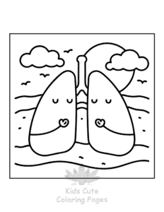 Human Body coloring page for classroom activities