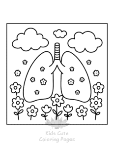 Printable Human Body coloring sheet for preschoolers