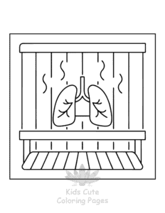 Human Body coloring page for classroom activities