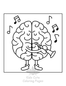Easy Human Body coloring sheet for young children