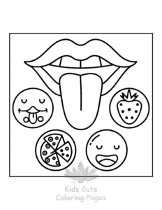 Simple Human Body coloring page for toddlers