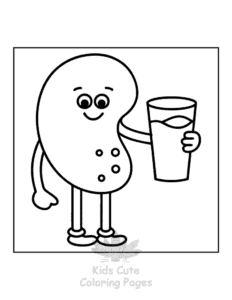 Printable Human Body coloring sheet for preschoolers