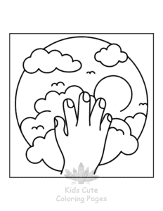 Human Body coloring page for girls, free to print