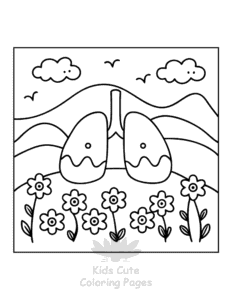 Easy Human Body coloring sheet for young children