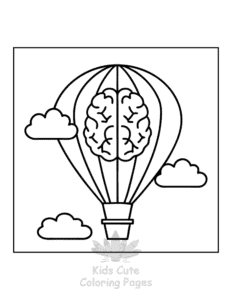 Human Body coloring page for boys, printable at home