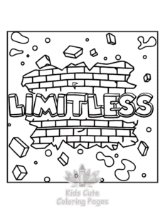 Simple Inspirational Word coloring page for toddlers