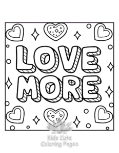 Inspirational Word coloring page for girls, free to print