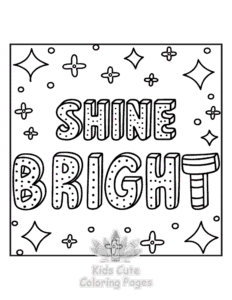 Printable Inspirational Word coloring sheet for preschoolers