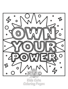 Inspirational Word coloring page for classroom activities