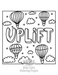 Inspirational Word coloring page for girls, free to print